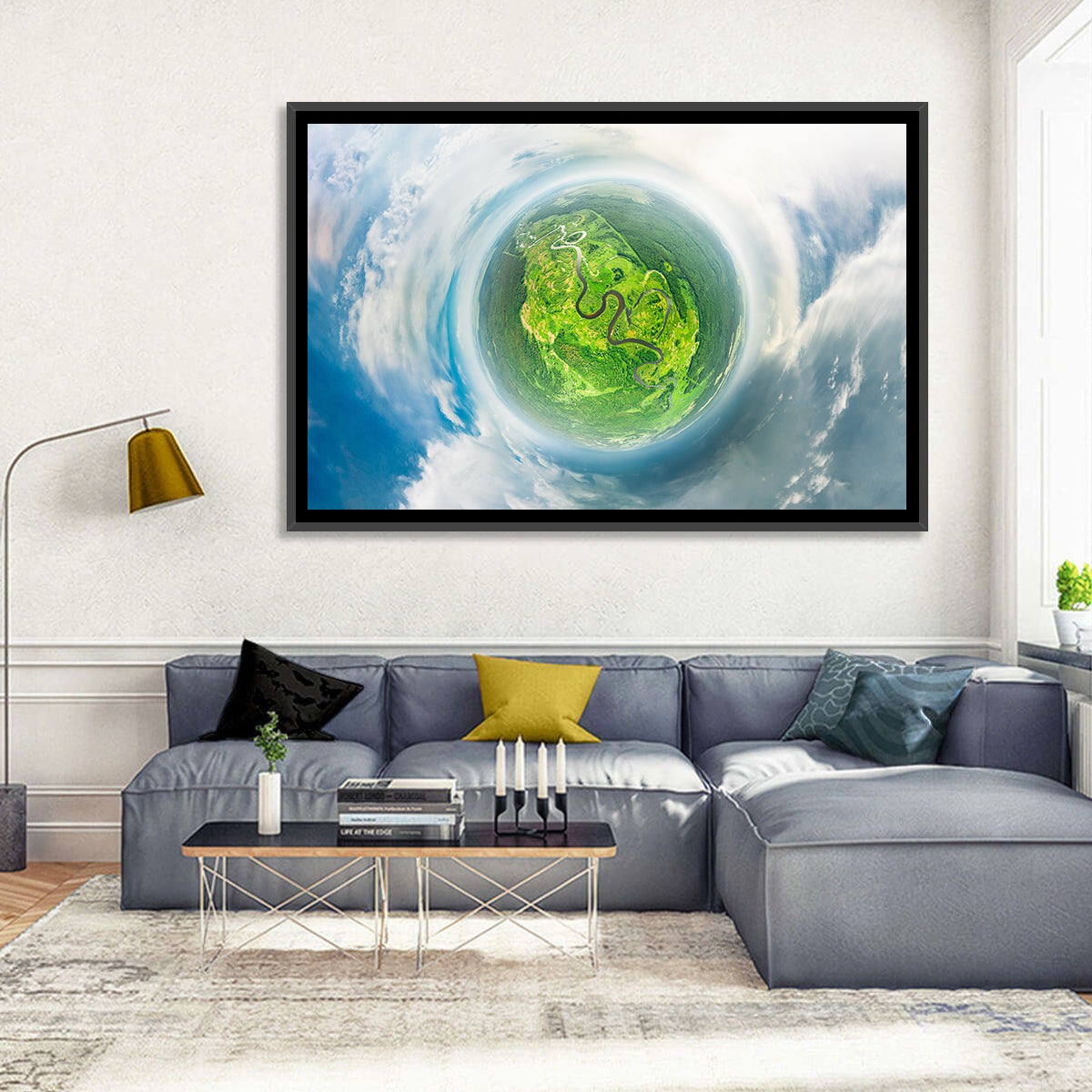 Spherical Forest from Space Wall Art