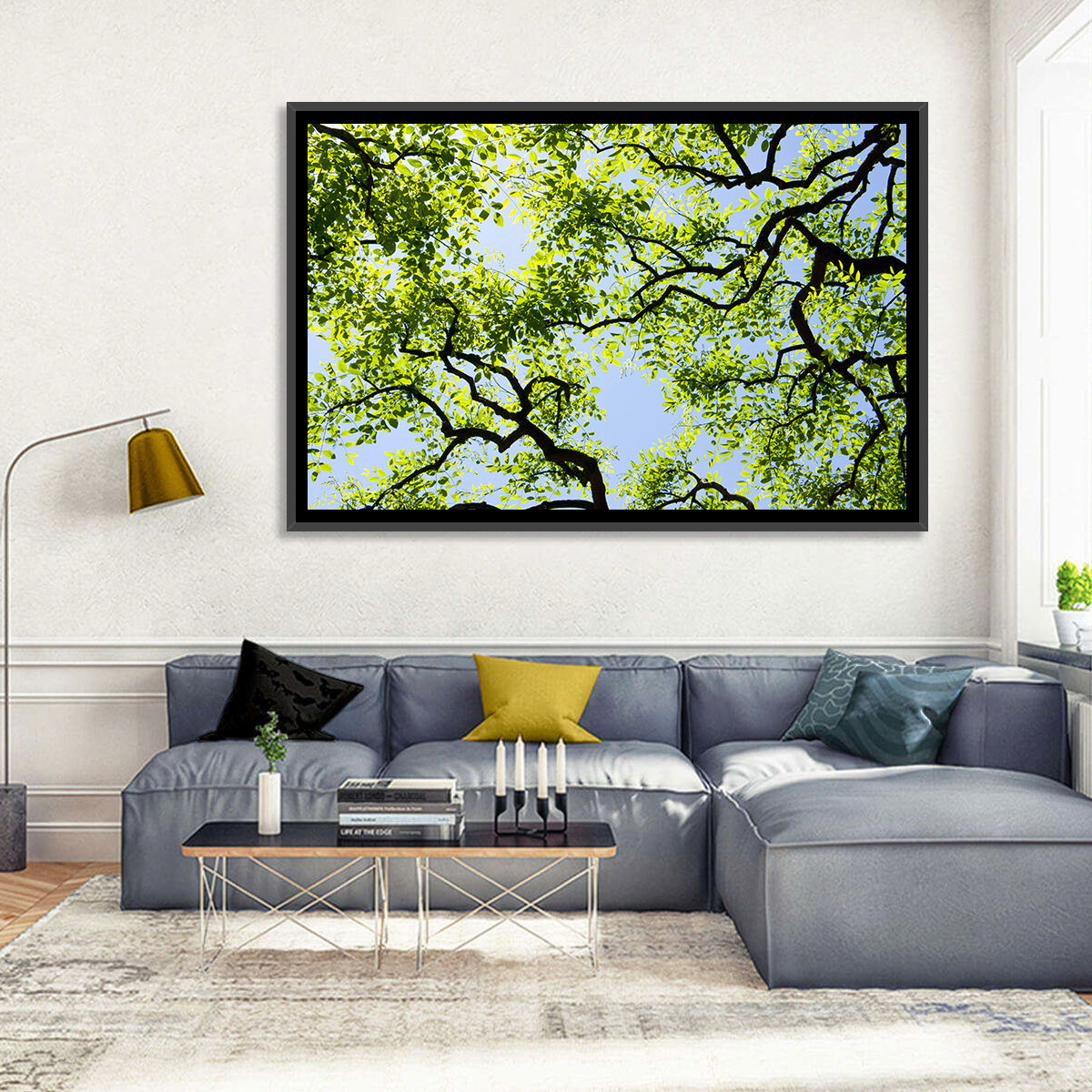 Sunlit Tree Canopy Wall Art