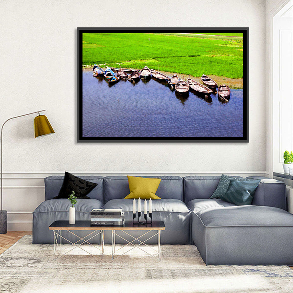Boats at the Shoreline Wall Art