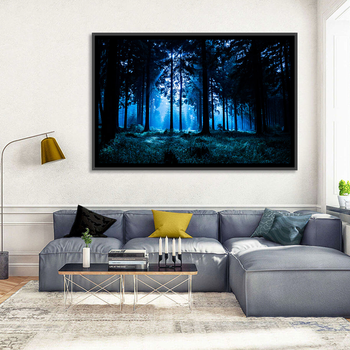 Thuringia Forest at Dusk Wall Art in a room, landscape