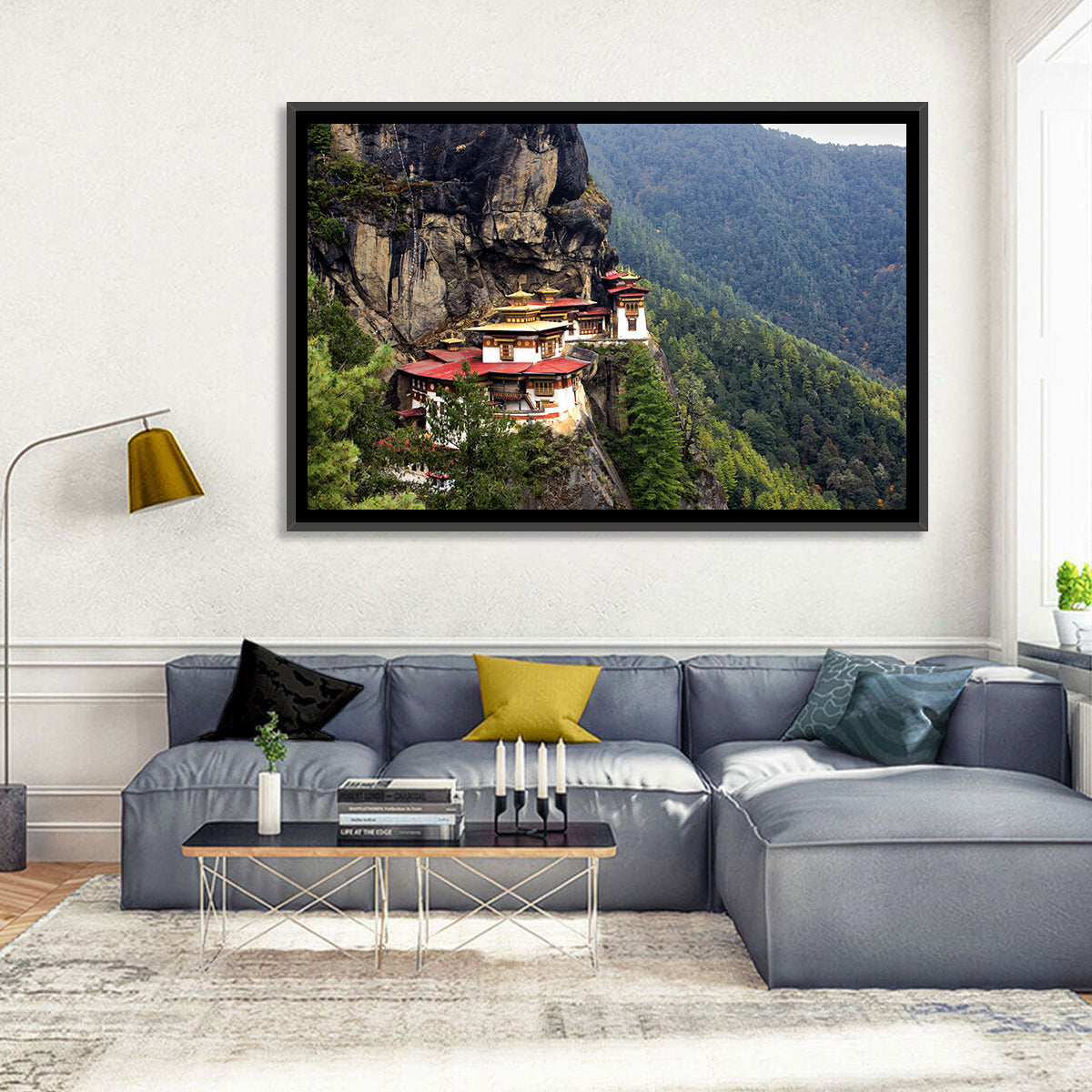 Tiger's Nest Monastery, Paro Bhutan Wall Art in a room, landscape