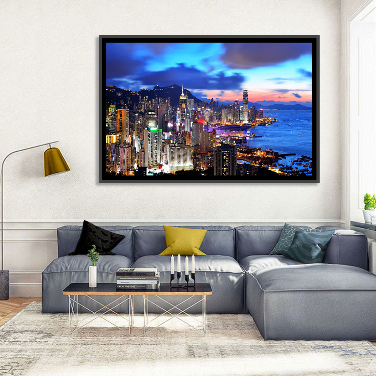 Hong Kong Coastal Skyline Wall Art