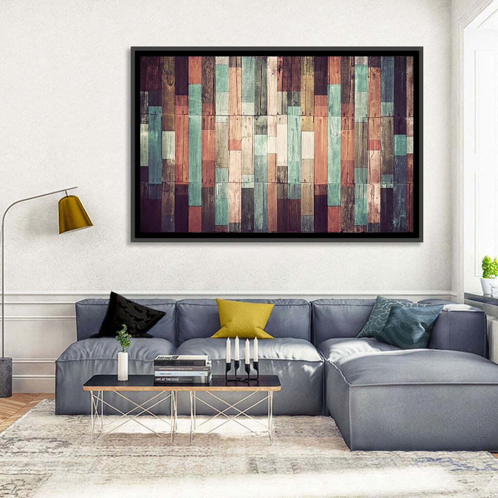 Sound Waves Wood Planks Wall Art