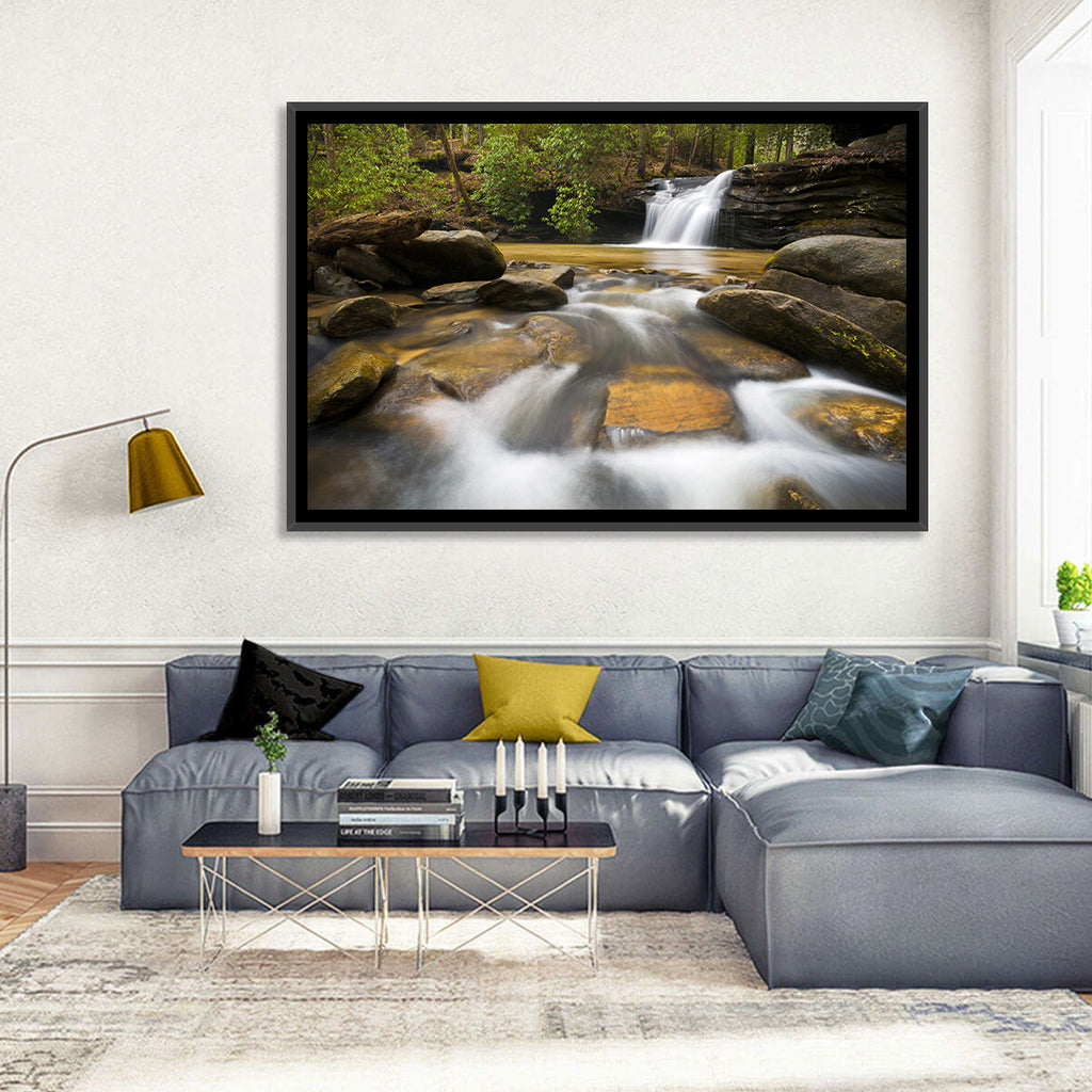 South Carolina Forest Waterfall Wall Art