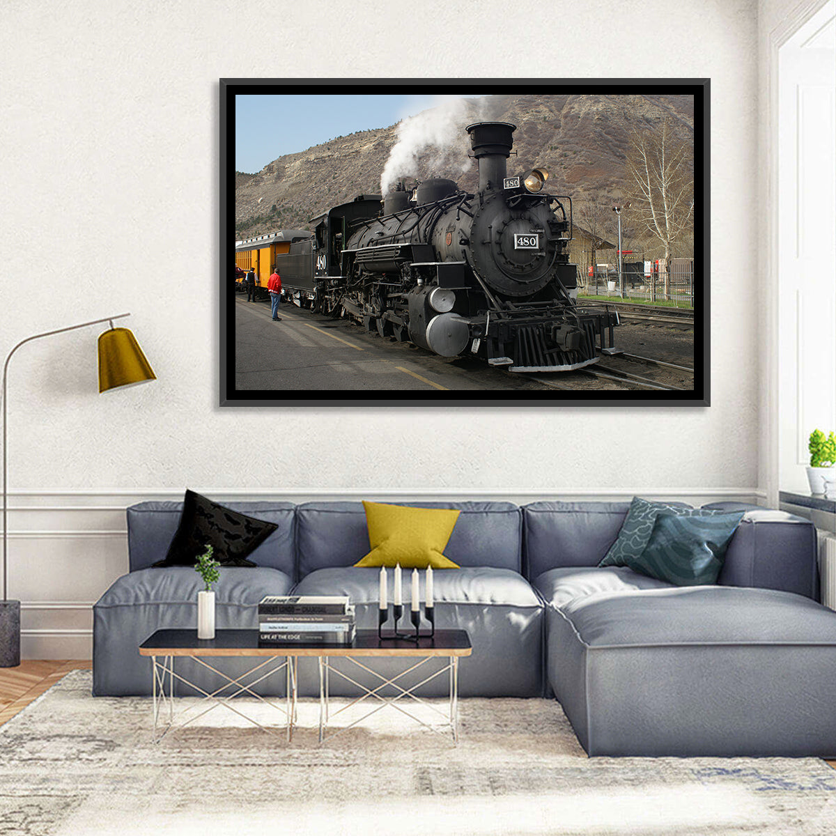 Durango Steam Locomotive No. 480 Wall Art in a room, landscape