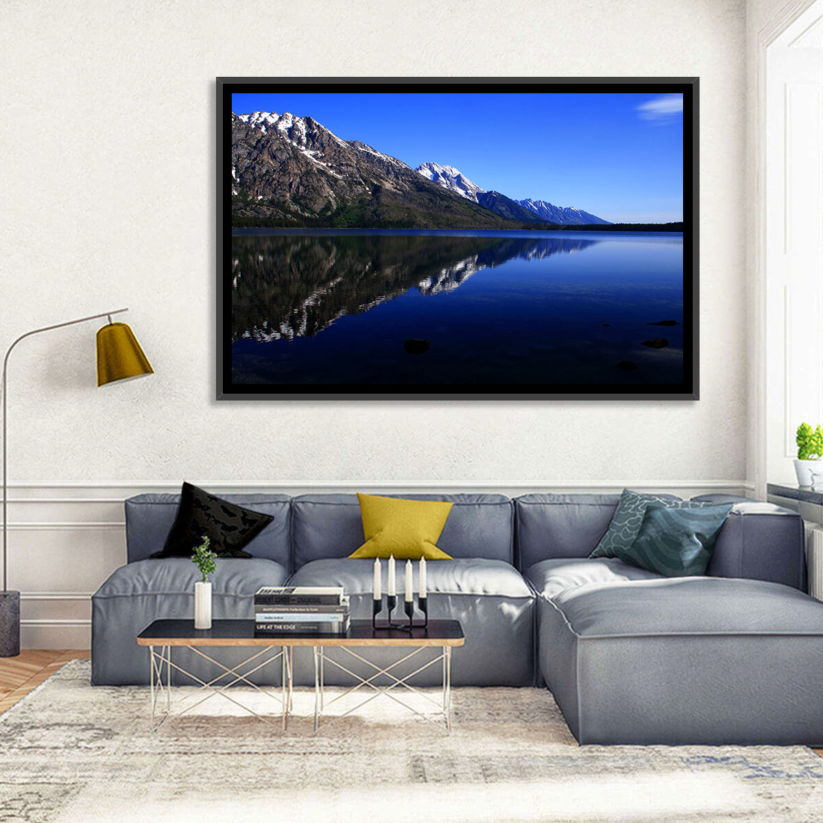 Jenny Lake Wall Art in a room, landscape