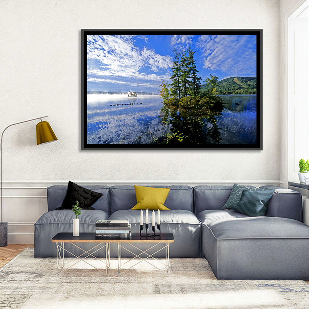Misty Maine Lake Wall Art