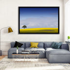 Solitary Tree Over Rapeseed Field Wall Art