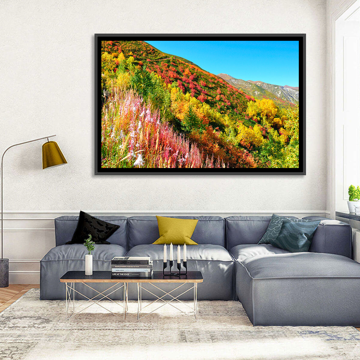 Svaneti Autumn Mountain Landscape Wall Art