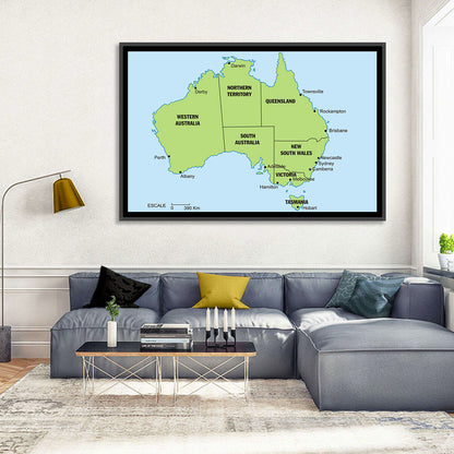 Australia Map Wall Art