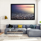 Pebbled Shore Sunset Wall Art