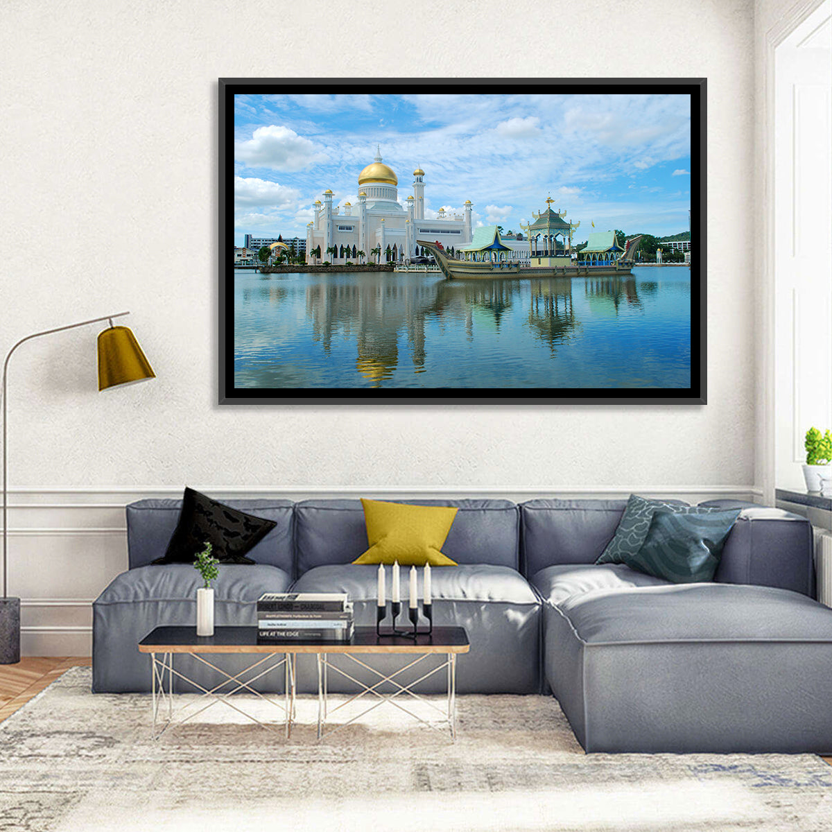 Sultan Omar Ali Saifuddien Mosque Wall Art in a room, landscape