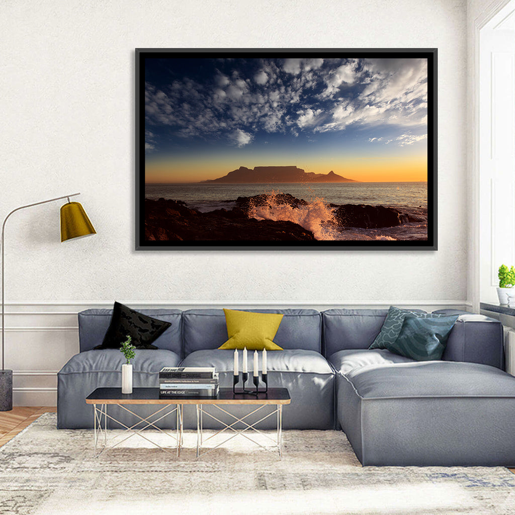 Table Mountain Sunset Silhouette Wall Art