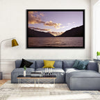 Purple Sunset Over Lake Crescent Wall Art
