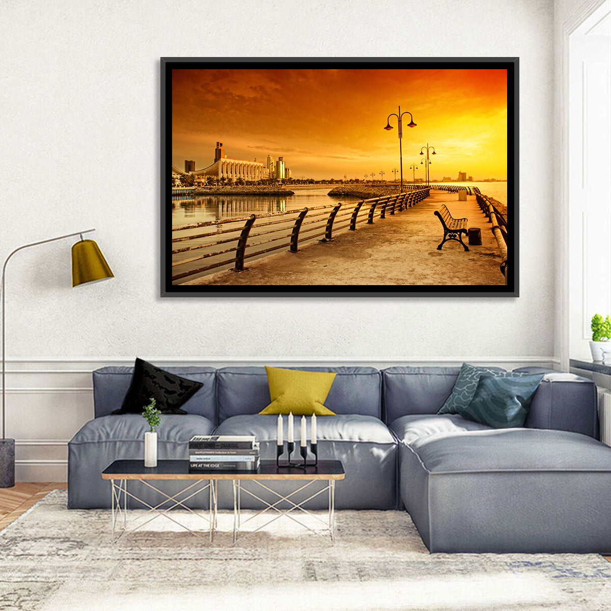 National Assembly at Golden Hour Wall Art in a room, landscape