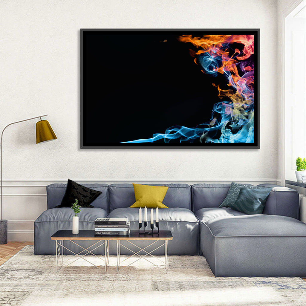 Glowing Flame Abstract Wall Art