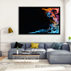 Glowing Flame Abstract Wall Art