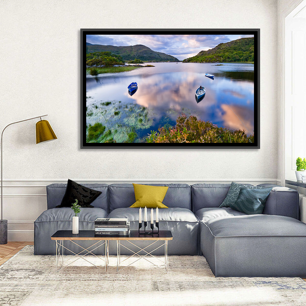 Lough Leane Rowboats at Dusk Wall Art