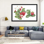 Fresh Strawberry Botanical Illustration Wall Art