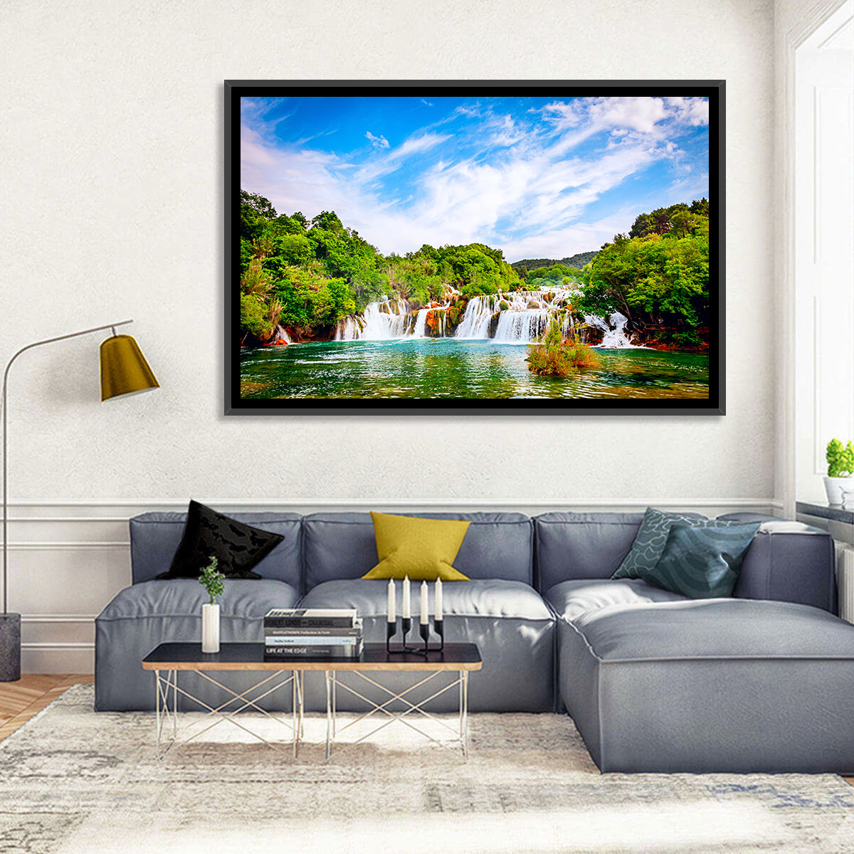 Skradinski Buk Waterfall, Krka Wall Art in a room, landscape