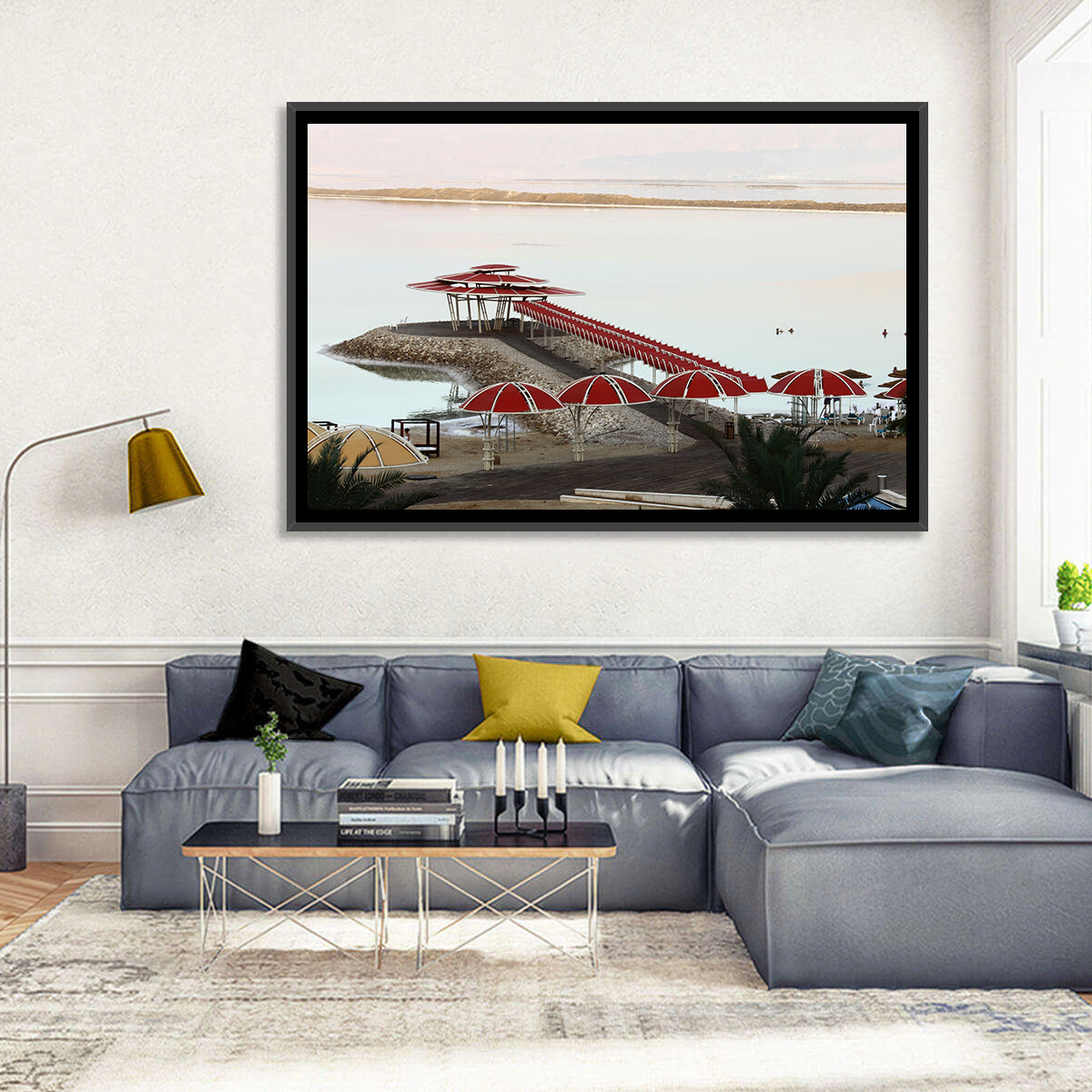 Ein Bokek Dead Sea Boardwalk Wall Art in a room, landscape