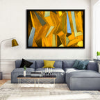 Golden Blocks Abstract Wall Art