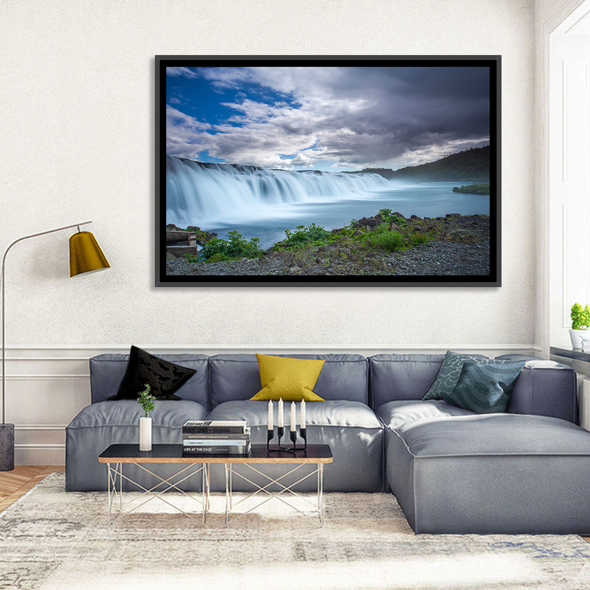 Faxi Waterfall, Iceland Wall Art in a room, landscape