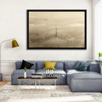Dubai Haze Over Burj Khalifa Wall Art
