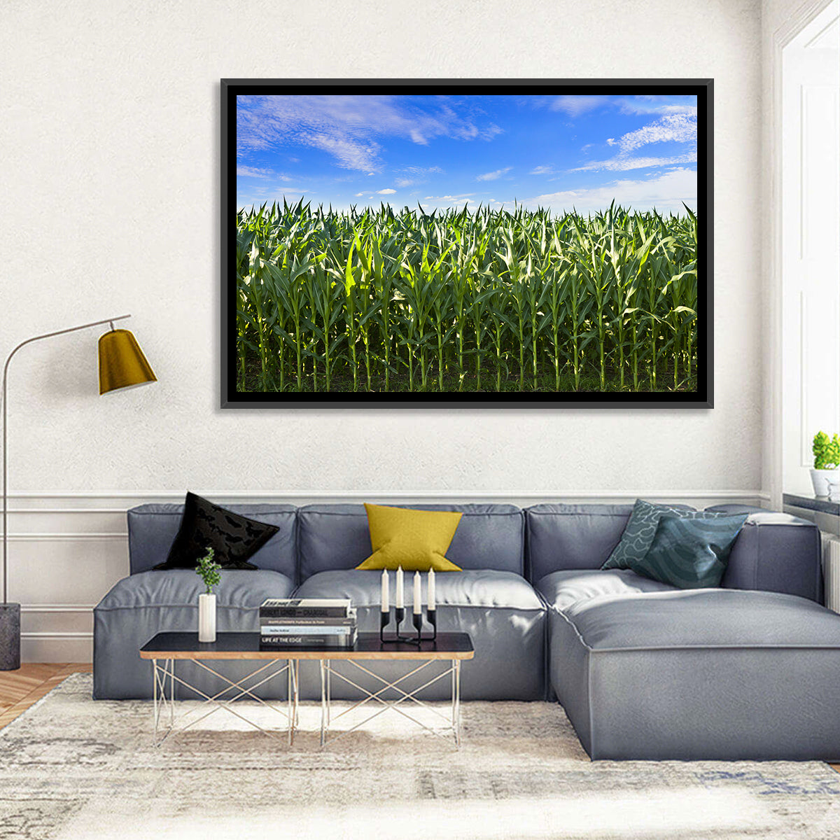 Green Corn Field Wall Art