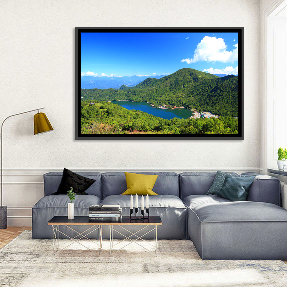 Mount Akagi and Lake Yunoko Wall Art in a room, landscape