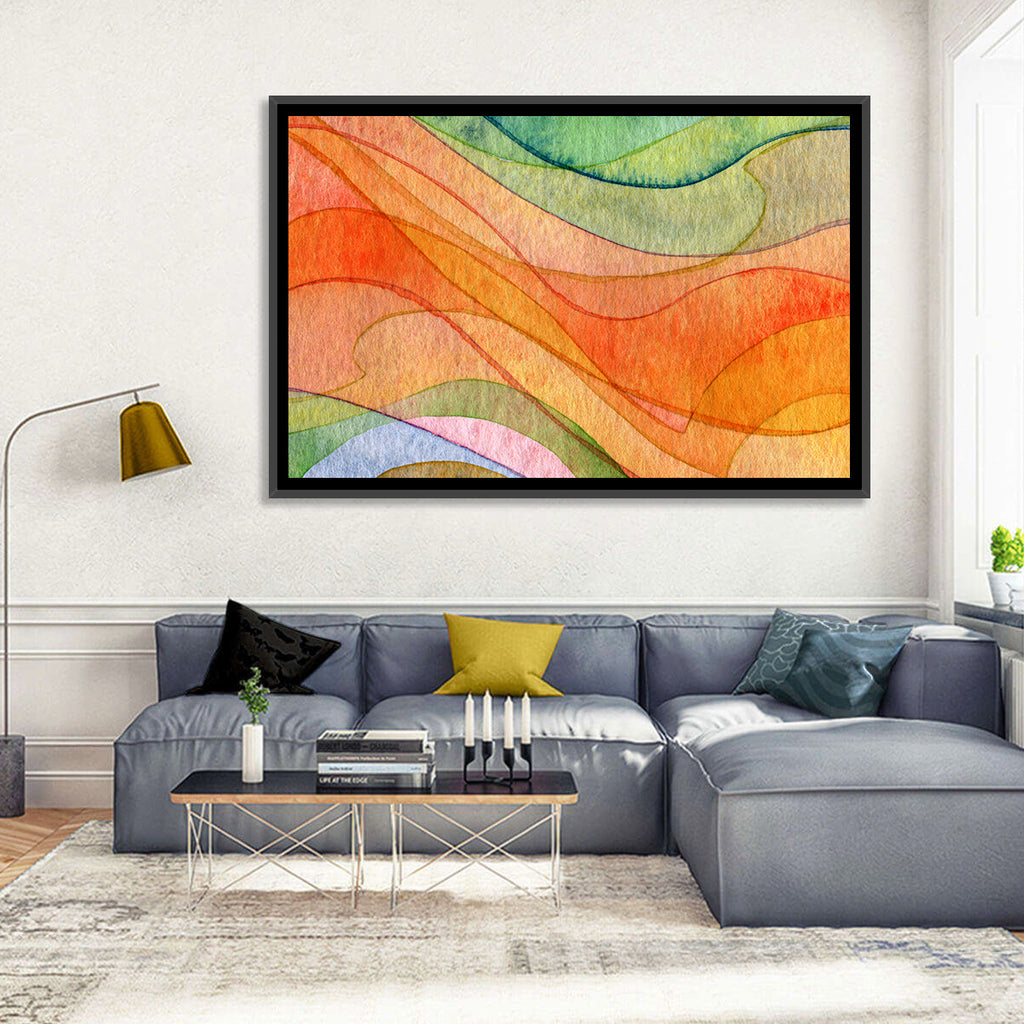 Flying Waves Abstract Wall Art