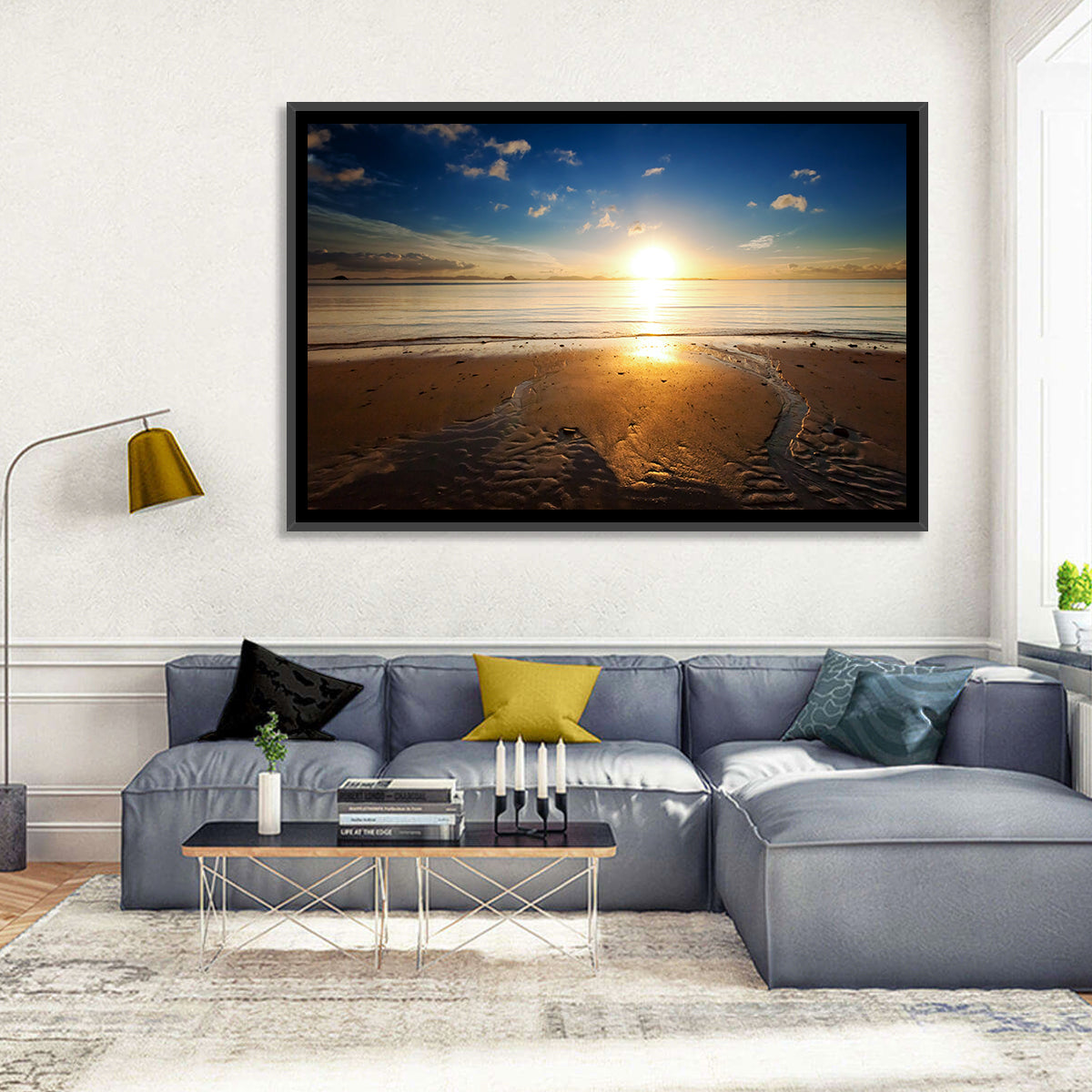 Sunrise Over Rippling Sand Wall Art