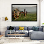 Weathered Wagon in Morning Mist Wall Art