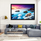 Rocky Beach Sunset Wall Art