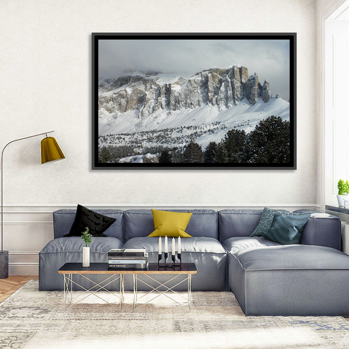 Gruppo Cella Mountains Wall Art in a room, landscape