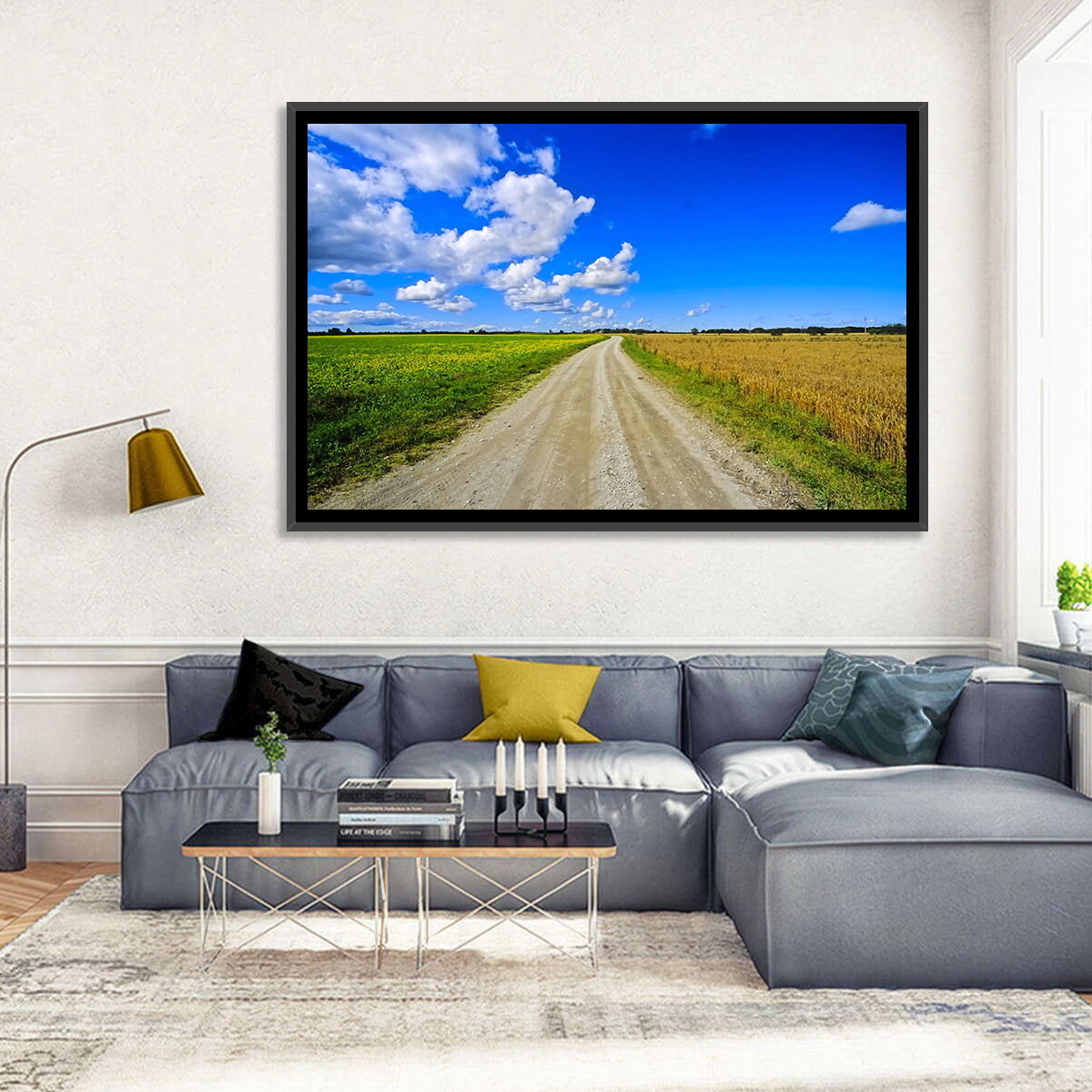 Estonian Summer Fields Wall Art in a room, landscape