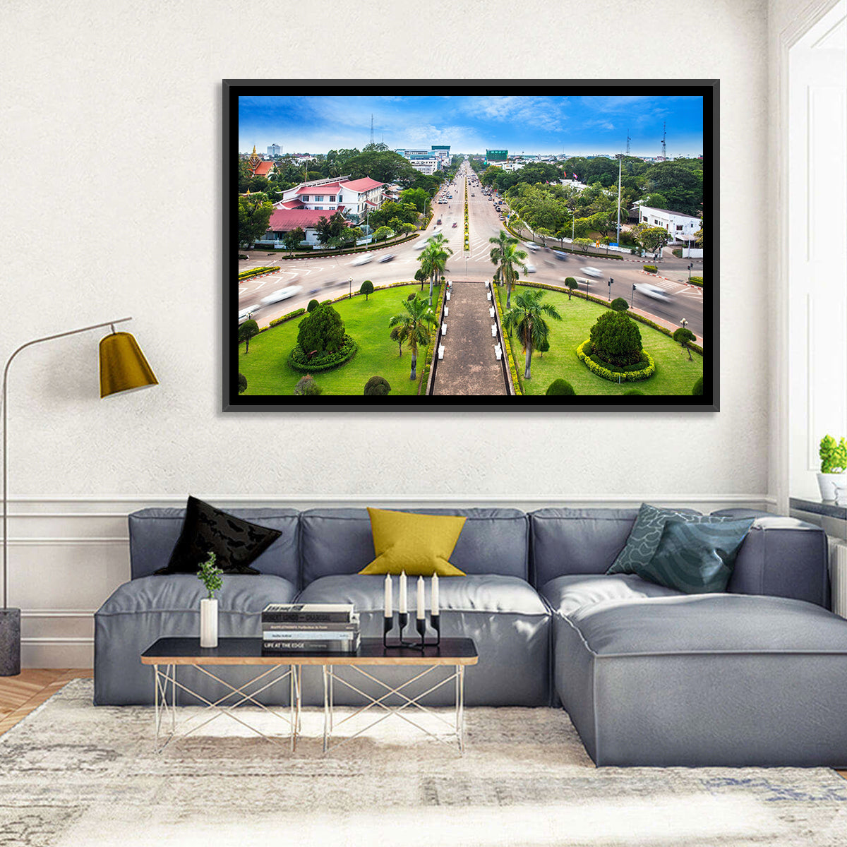 Phnom Penh Independence Monument Boulevard Wall Art in a room, landscape