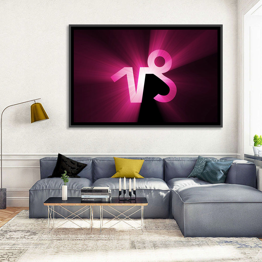 Glowing Capricorn Symbol Wall Art