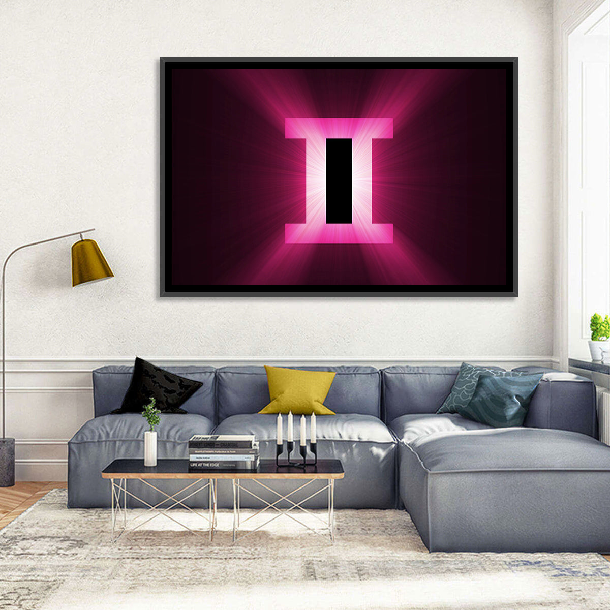 Radiant Gemini Symbol Wall Art