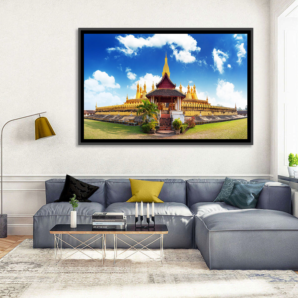 Pha That Luang Wall Art in a room, landscape