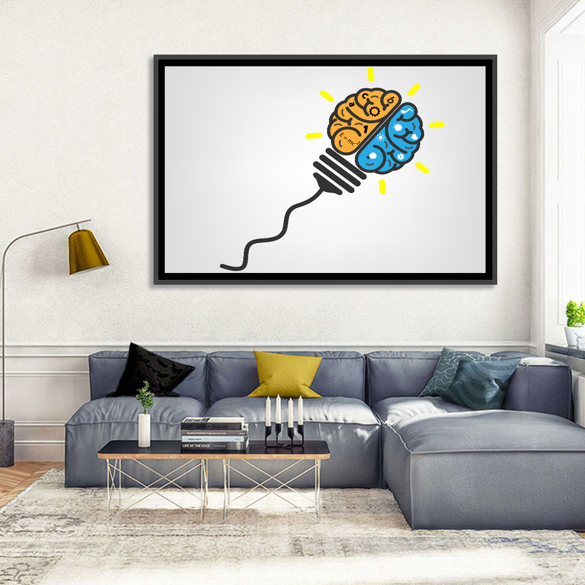 Think Out of the Box Wall Art in a room, landscape