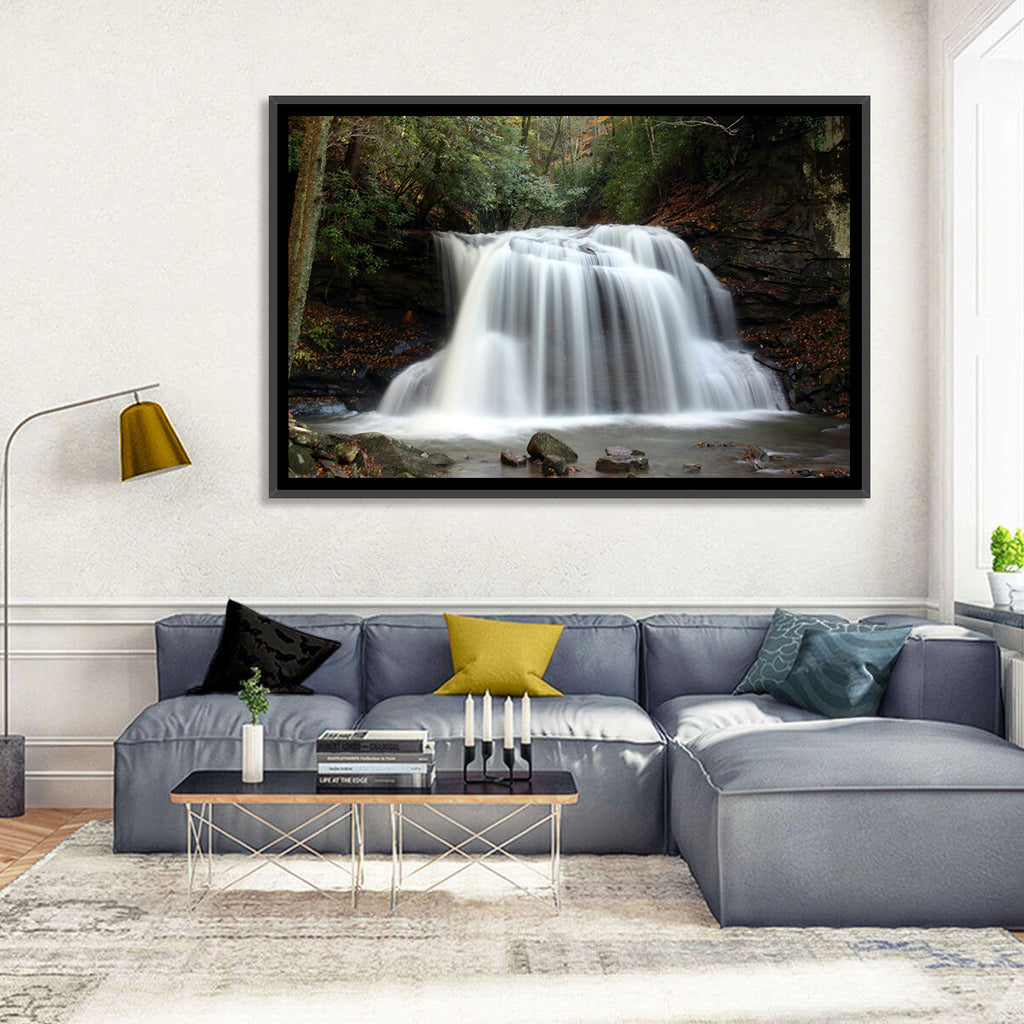 Holly River Autumn Waterfall Wall Art
