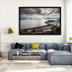 Kleifarvatn Black Sand Shore Wall Art