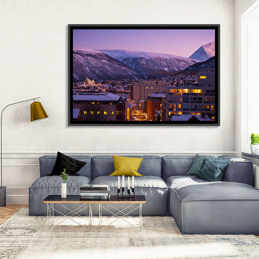 Tromsø Twilight Cityscape Wall Art