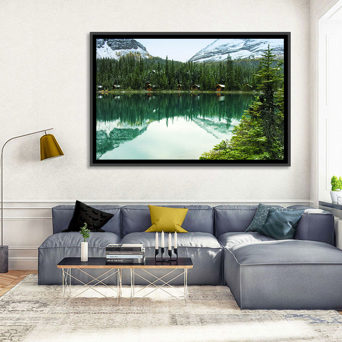 Lake O Hara Morning Wall Art in a room, landscape