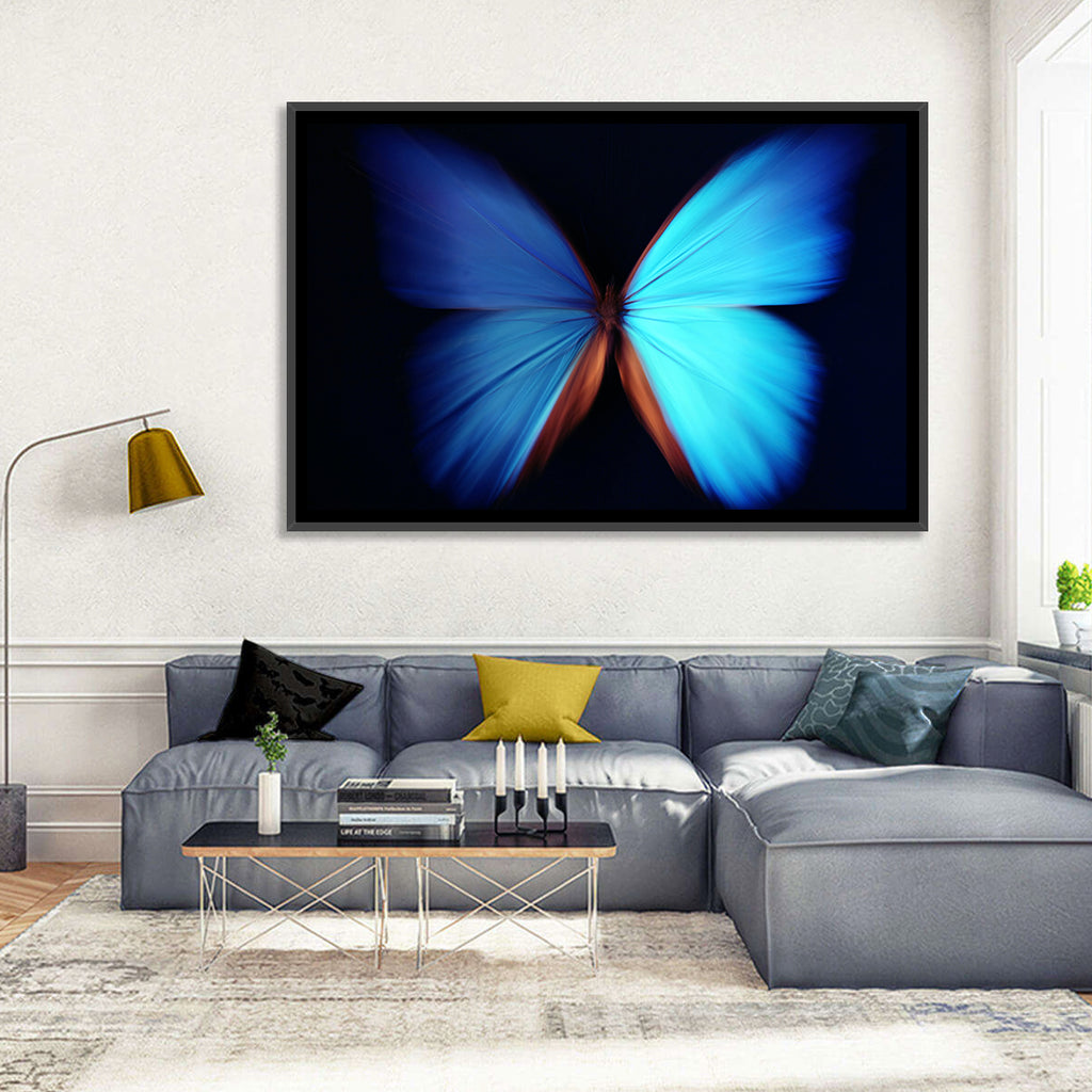 Blue Butterfly Macro Study Wall Art
