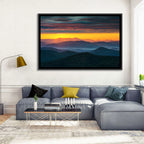 Misty Blue Ridge Sunrise North Carolina Wall Art