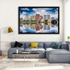 West Palm Beach Skyline Reflection Wall Art