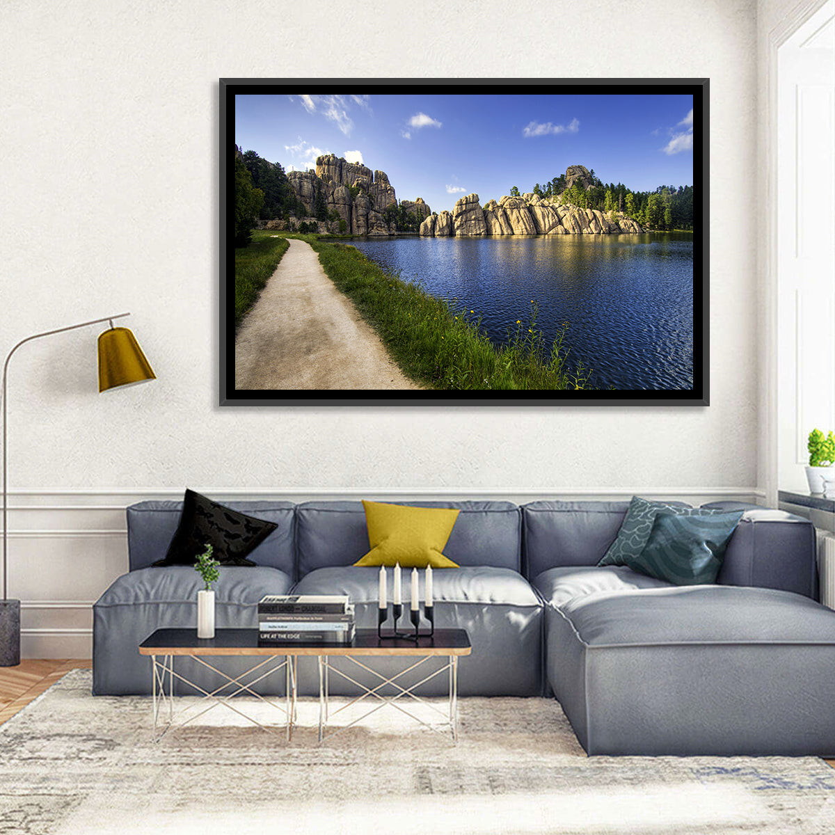 Sylvan Lake Trail, Black Hills Wall Art in a room, landscape