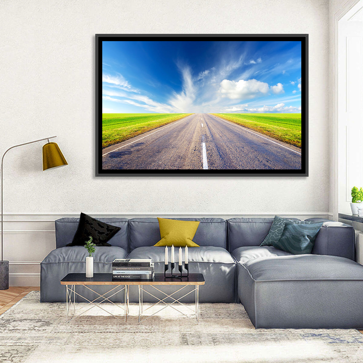 Road to Infinity Wall Art in a room, landscape